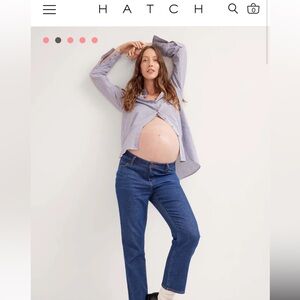 Hatch Maternity Under-belly Straight Leg Maternity Jean